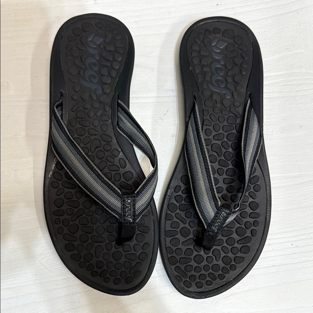 Reef Black and Gray Sandals